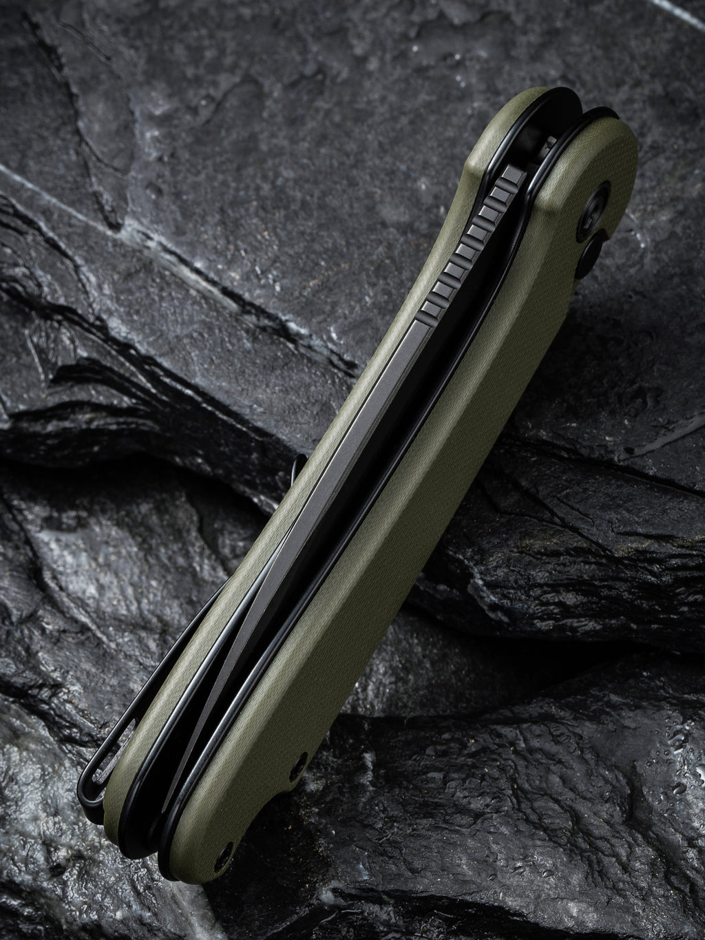 CIVIVI Button Lock Elementum II — OD Green G10