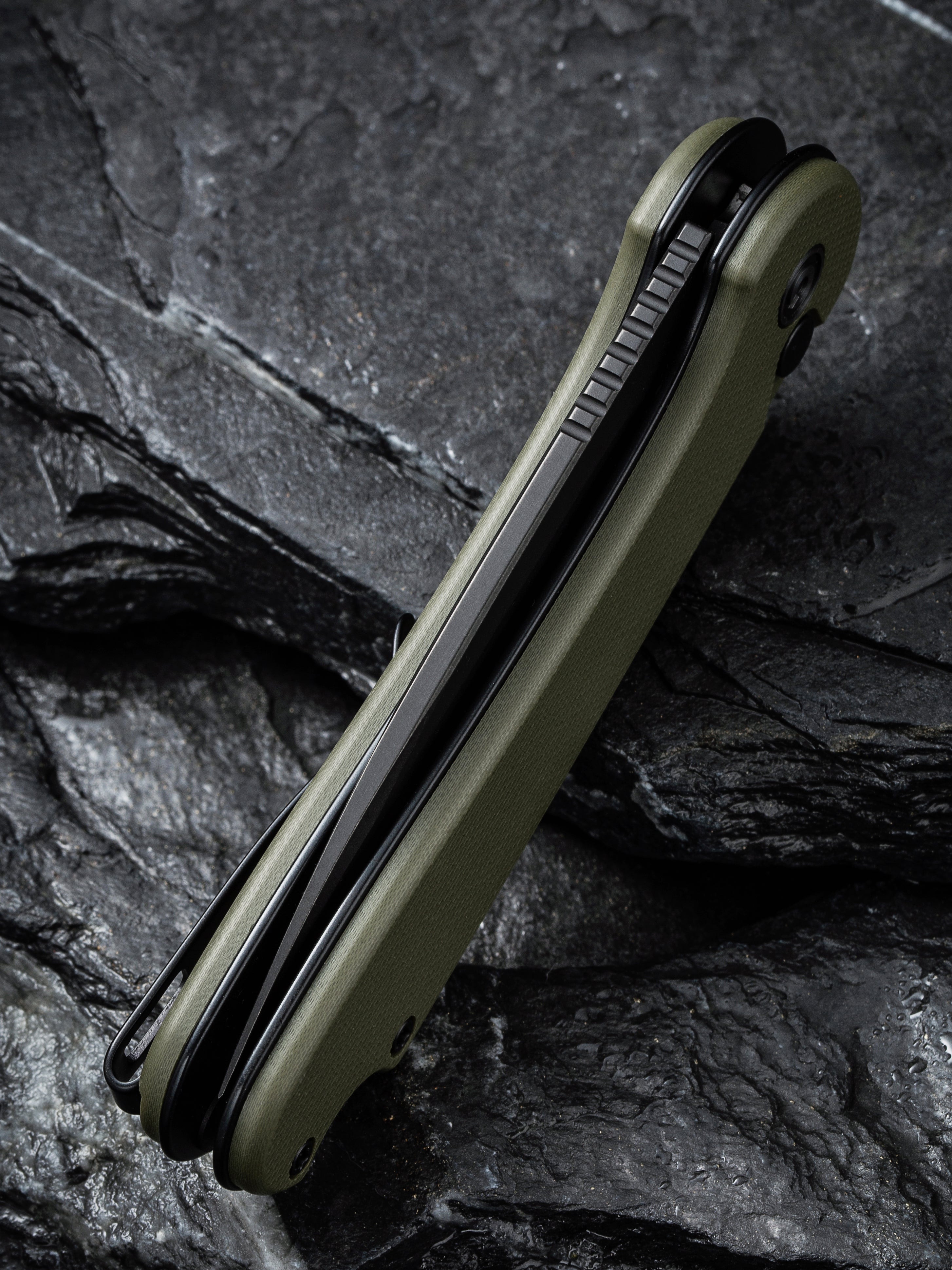 CIVIVI Button Lock Elementum II — OD Green G10