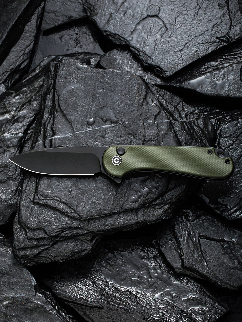 CIVIVI Button Lock Elementum II — OD Green G10
