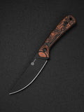 CIVIVI Carveth hunting fixed blade knife with orange and black G10 handle