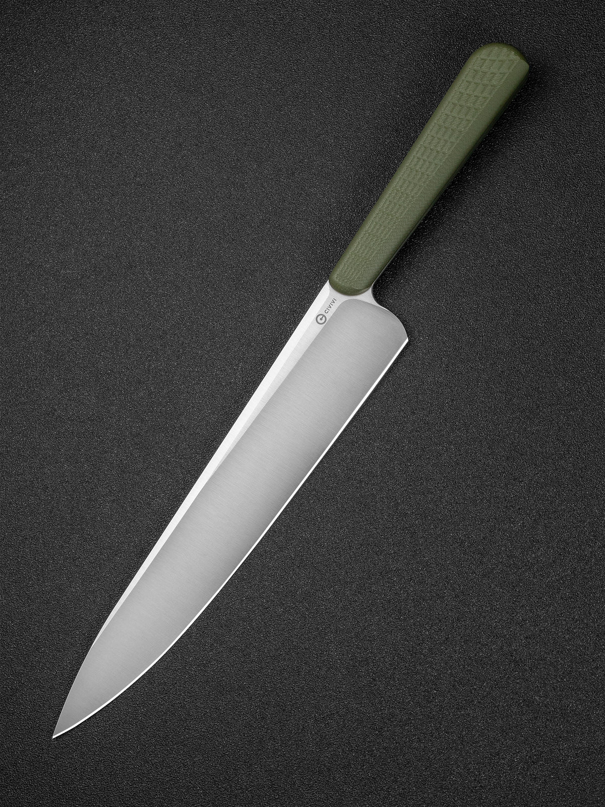 CIVIVI Cibus chef knife with milled OD green G10 handle