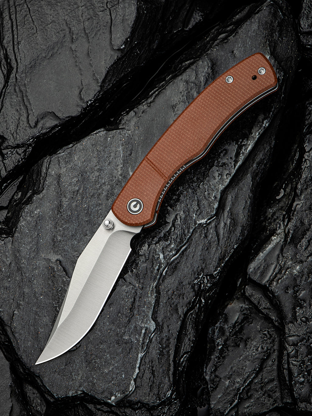 CIVIVI Clingman — Brown Canvas Micarta