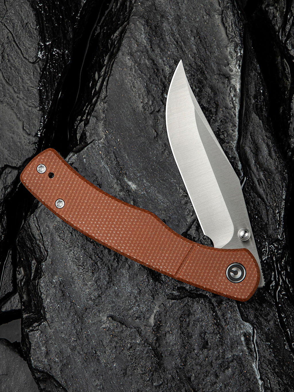 CIVIVI Clingman — Brown Canvas Micarta
