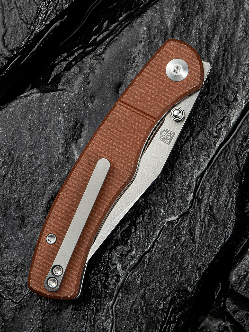CIVIVI Clingman — Brown Canvas Micarta