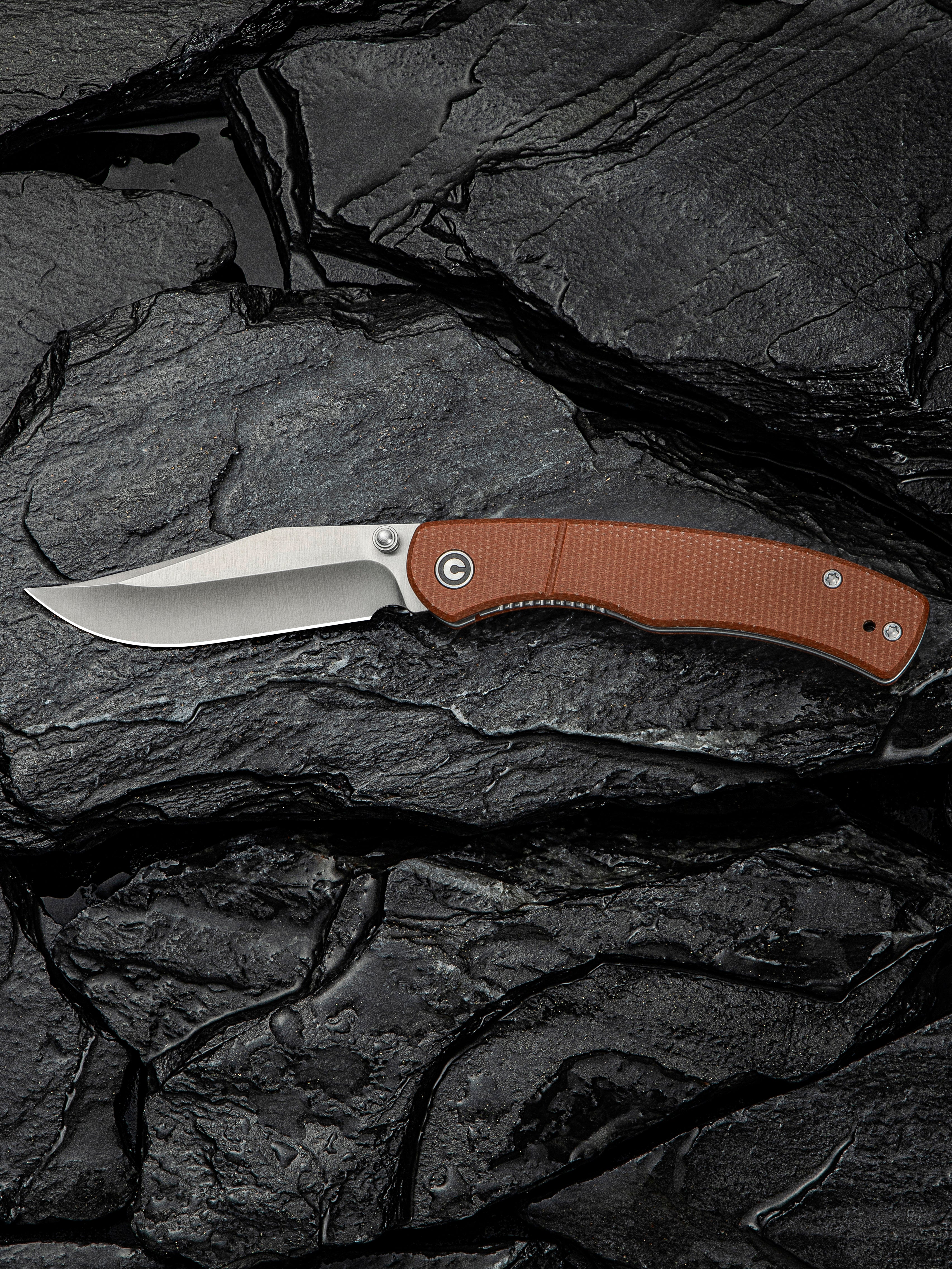 CIVIVI Clingman — Brown Canvas Micarta