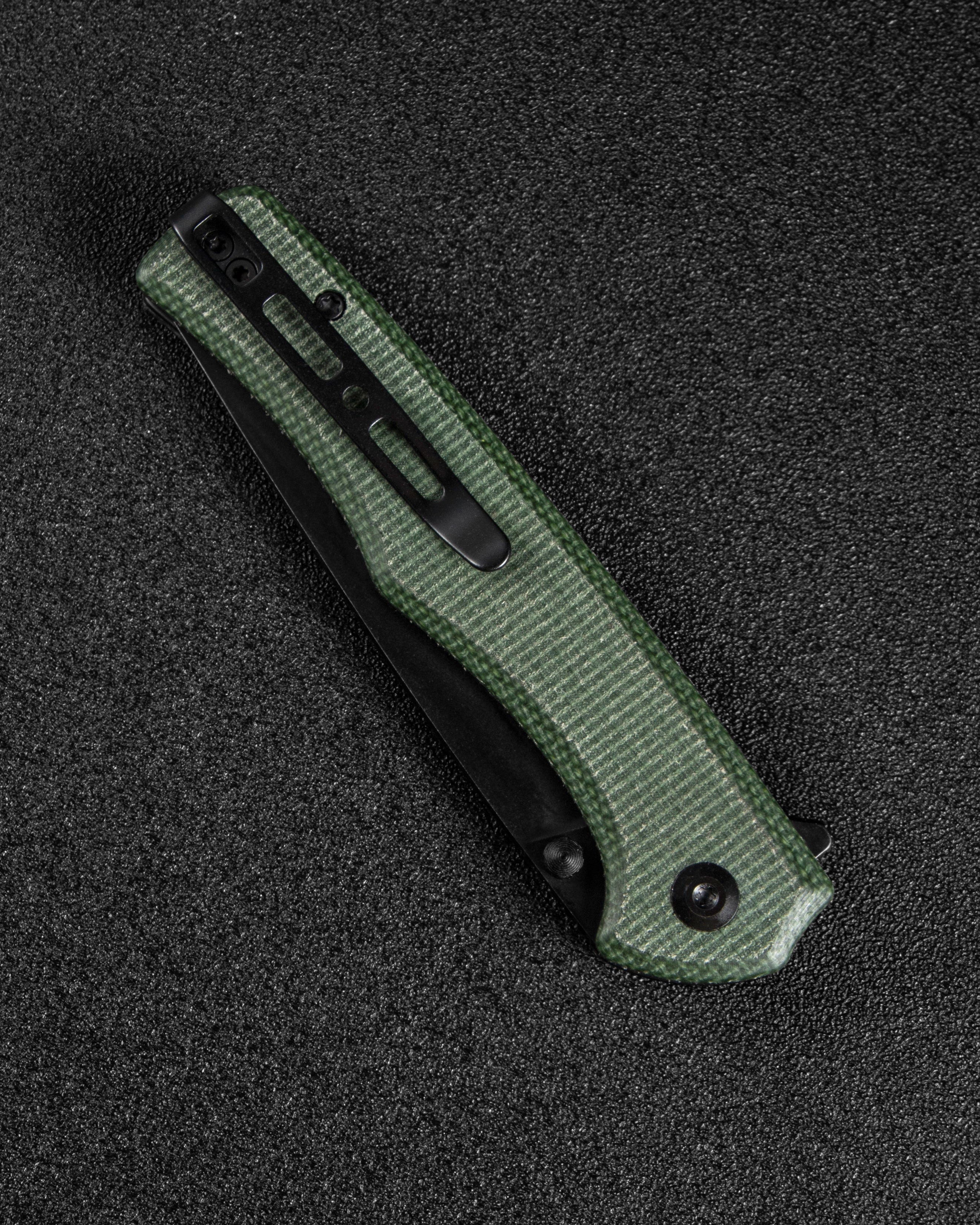 SENCUT Crowley — Green Micarta