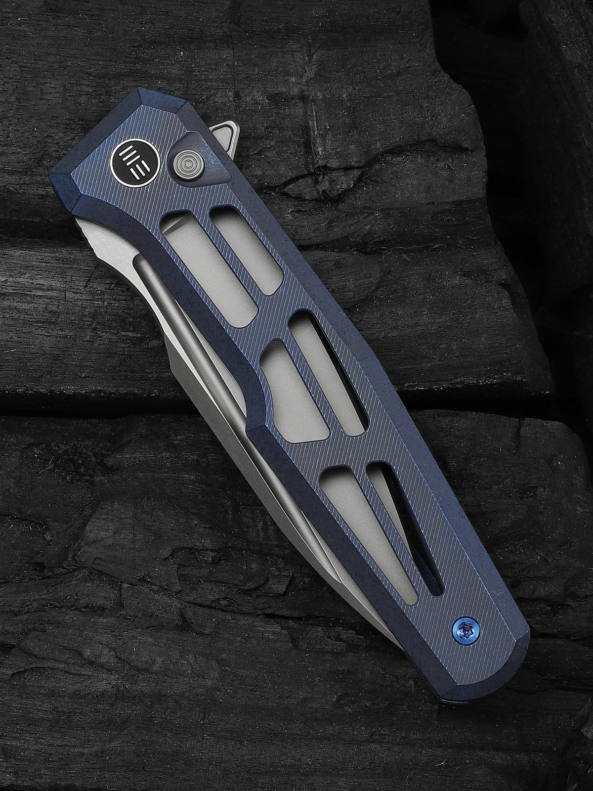 WE Dressytak — Skeletonized Blue Titanium