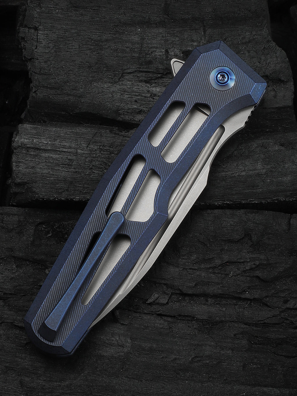 WE Dressytak — Skeletonized Blue Titanium