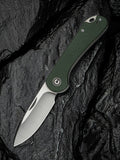 CIVIVI Elementum Slip Joint — Green Canvas Micarta
