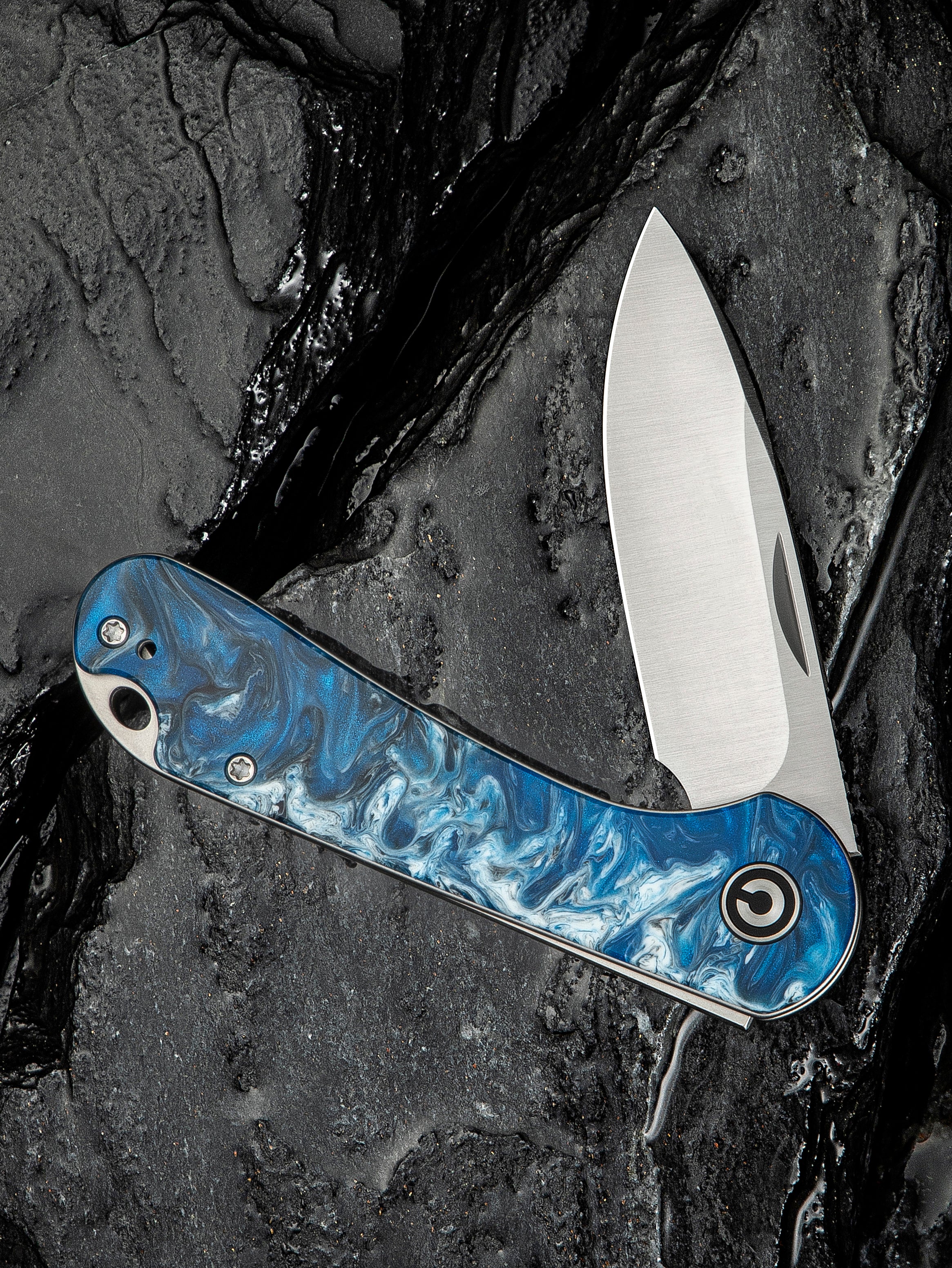 CIVIVI Elementum Slip Joint — Blue Ocean Resin