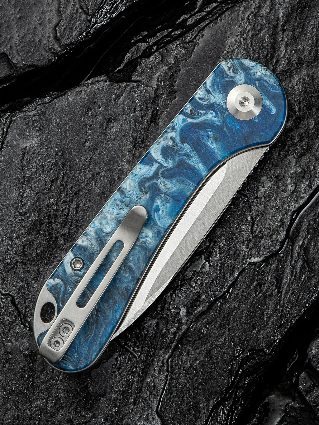 CIVIVI Elementum Slip Joint — Blue Ocean Resin
