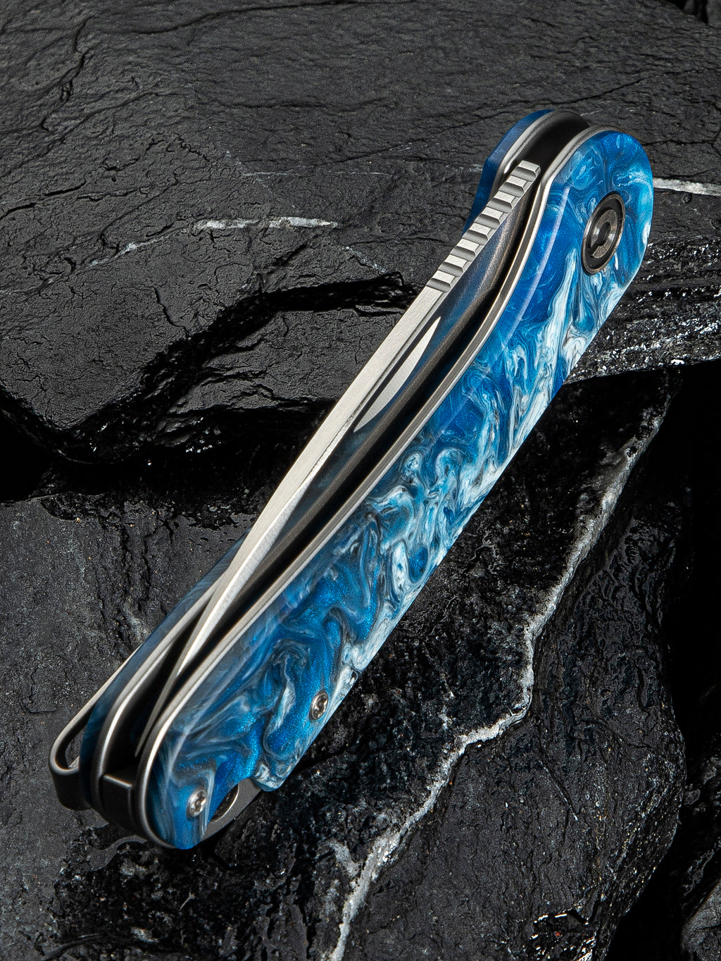 CIVIVI Elementum Slip Joint — Blue Ocean Resin