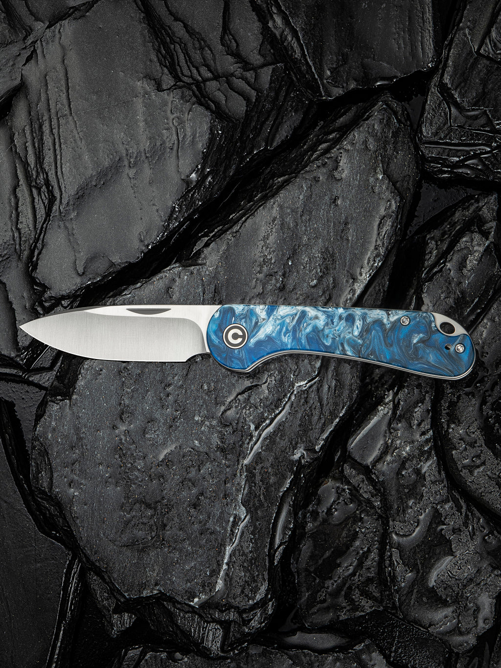 CIVIVI Elementum Slip Joint — Blue Ocean Resin