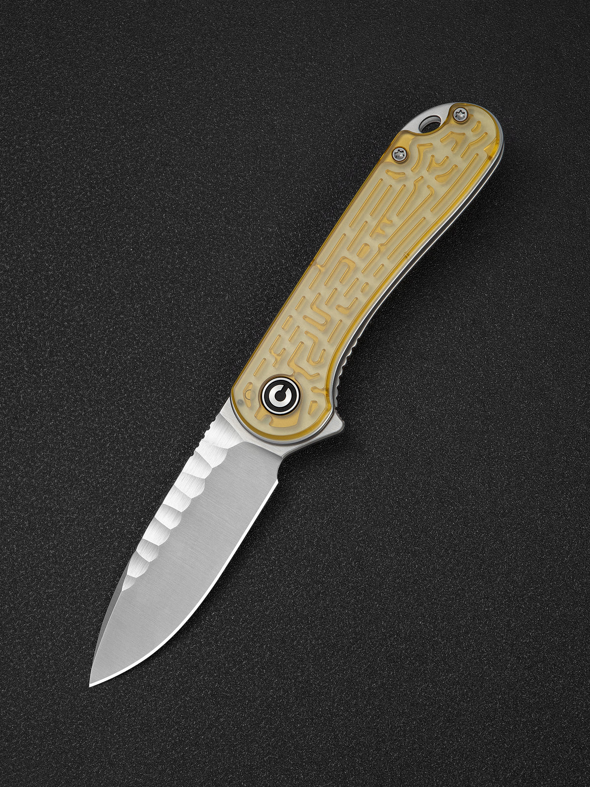 CIVIVI Elementum folding knife with polished yellow Ultem handle