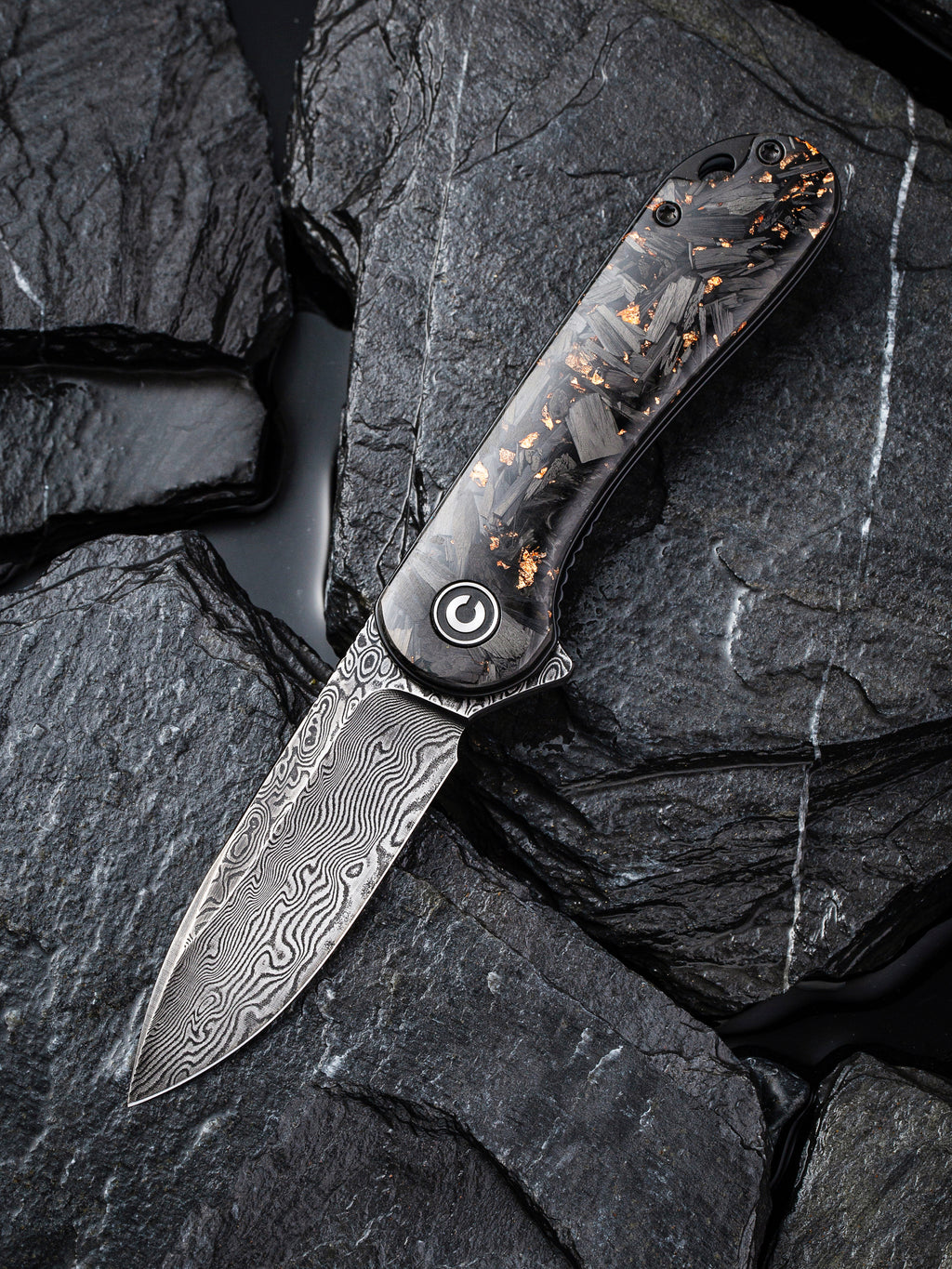 CIVIVI Elementum — Shredded Carbon Fiber & Copper Shred