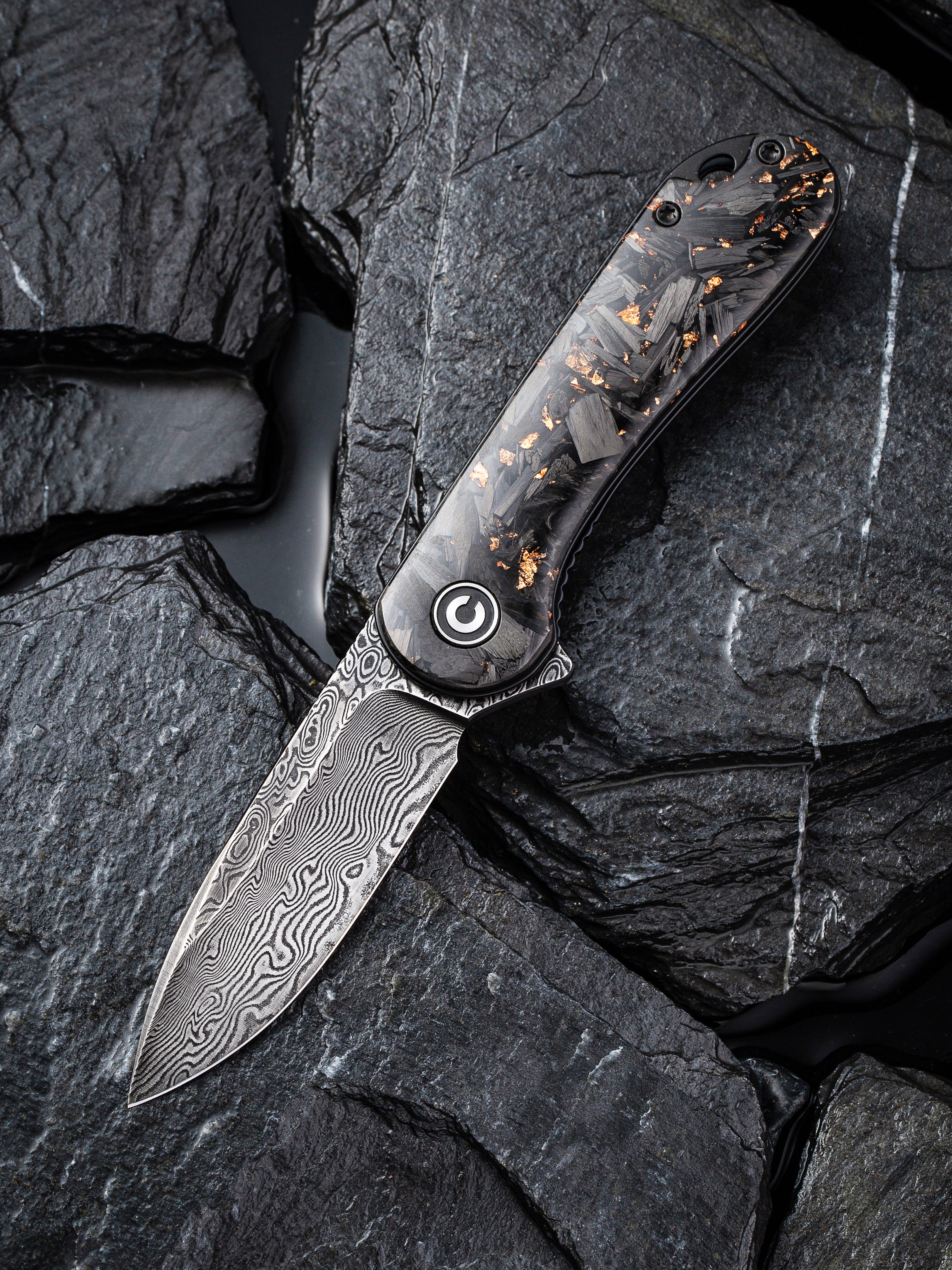 CIVIVI Elementum — Shredded Carbon Fiber & Copper Shred