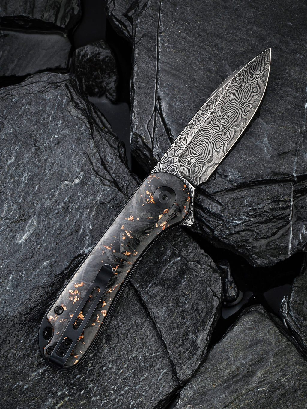 CIVIVI Elementum — Shredded Carbon Fiber & Copper Shred
