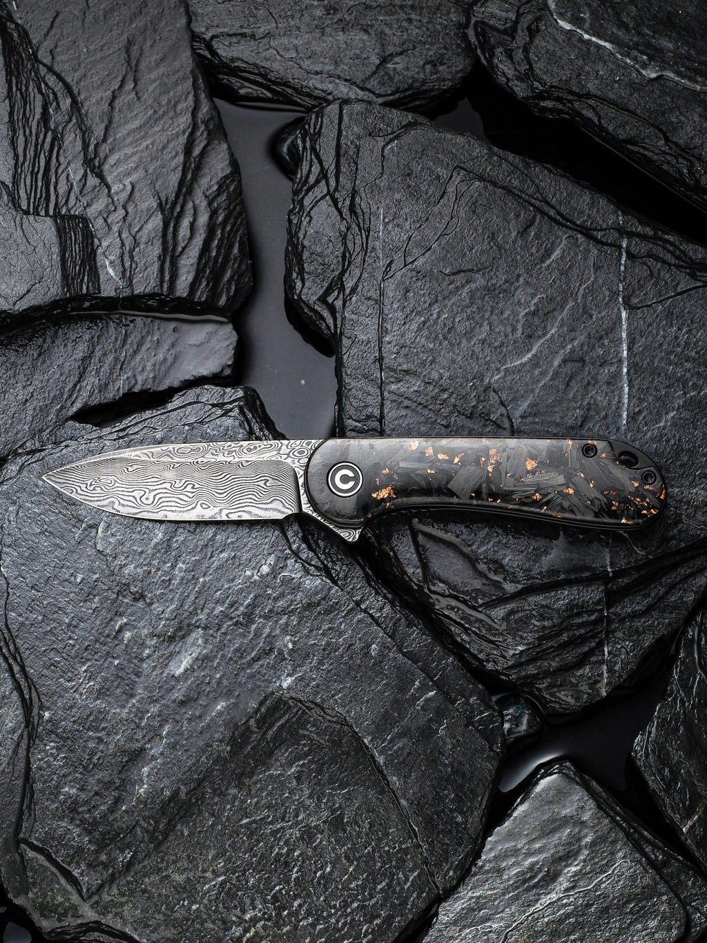 CIVIVI Elementum — Shredded Carbon Fiber & Copper Shred