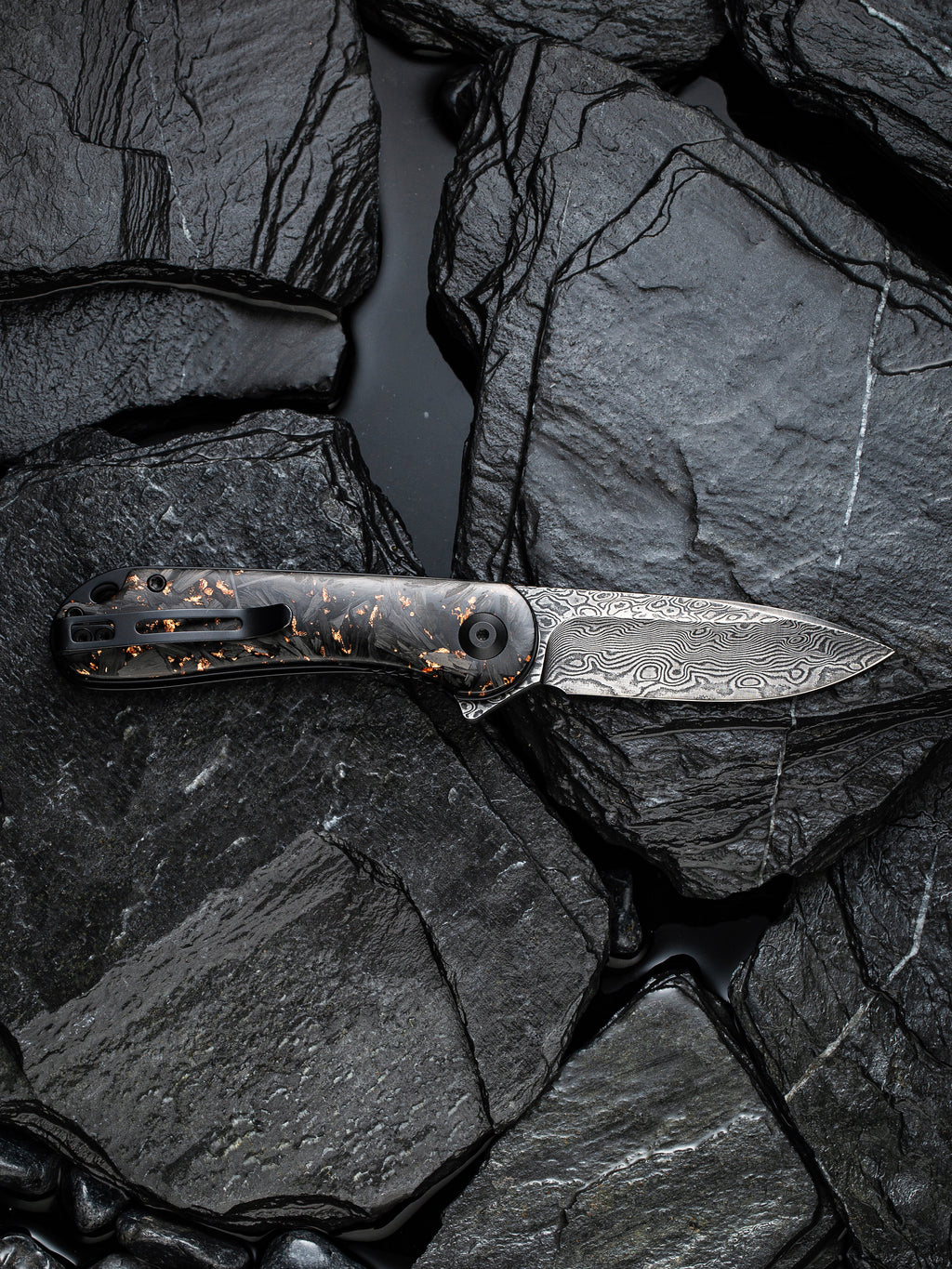 CIVIVI Elementum — Shredded Carbon Fiber & Copper Shred