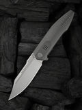 WE Knife Co Flight Line limited edition folding knife with dark gray titanium handle