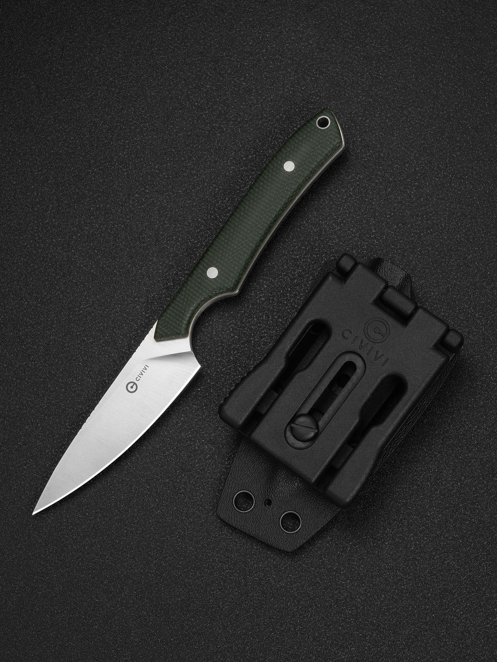 CIVIVI High Grass Field Knife — Green Canvas Micarta