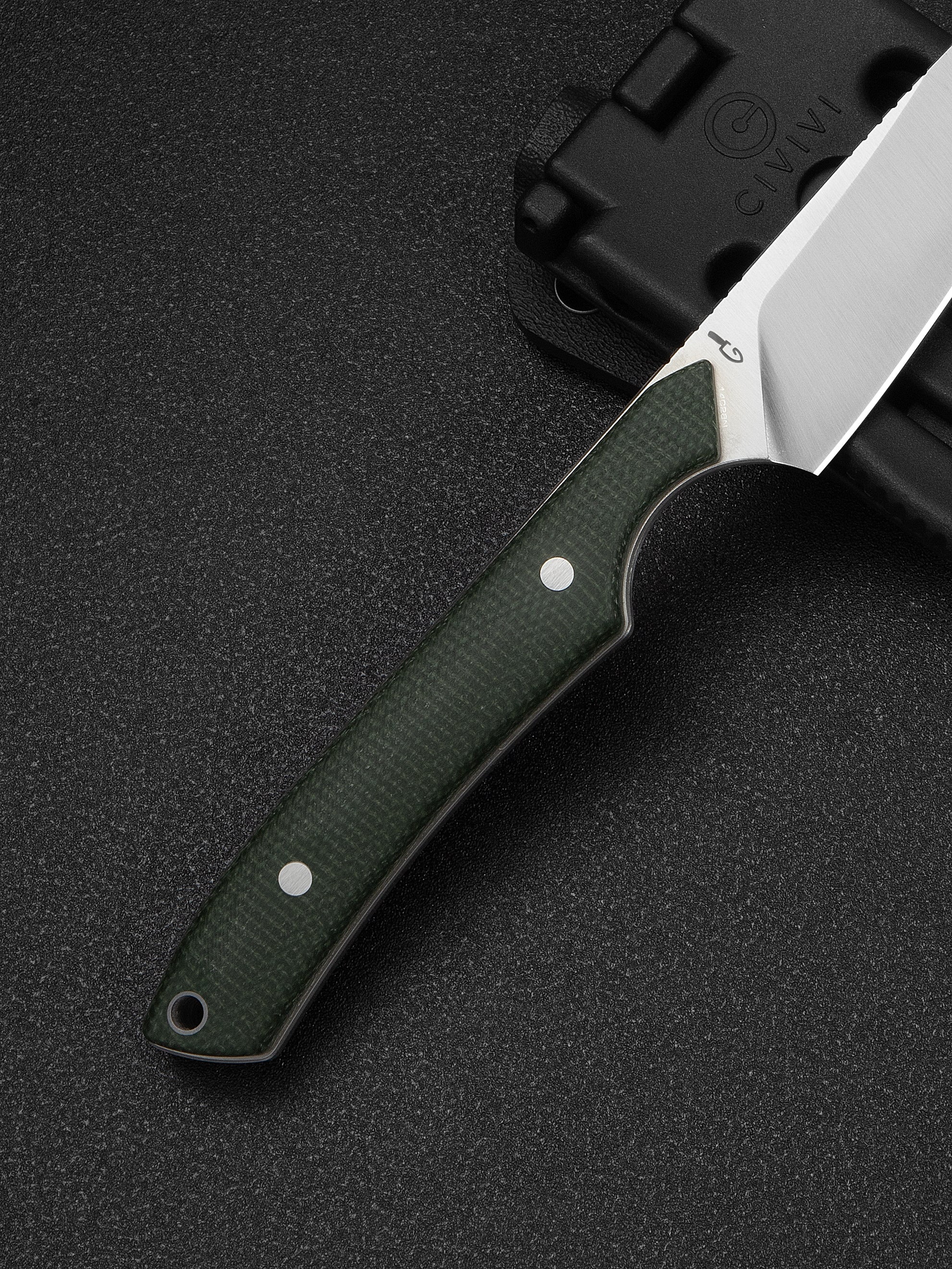 CIVIVI High Grass Field Knife — Green Canvas Micarta