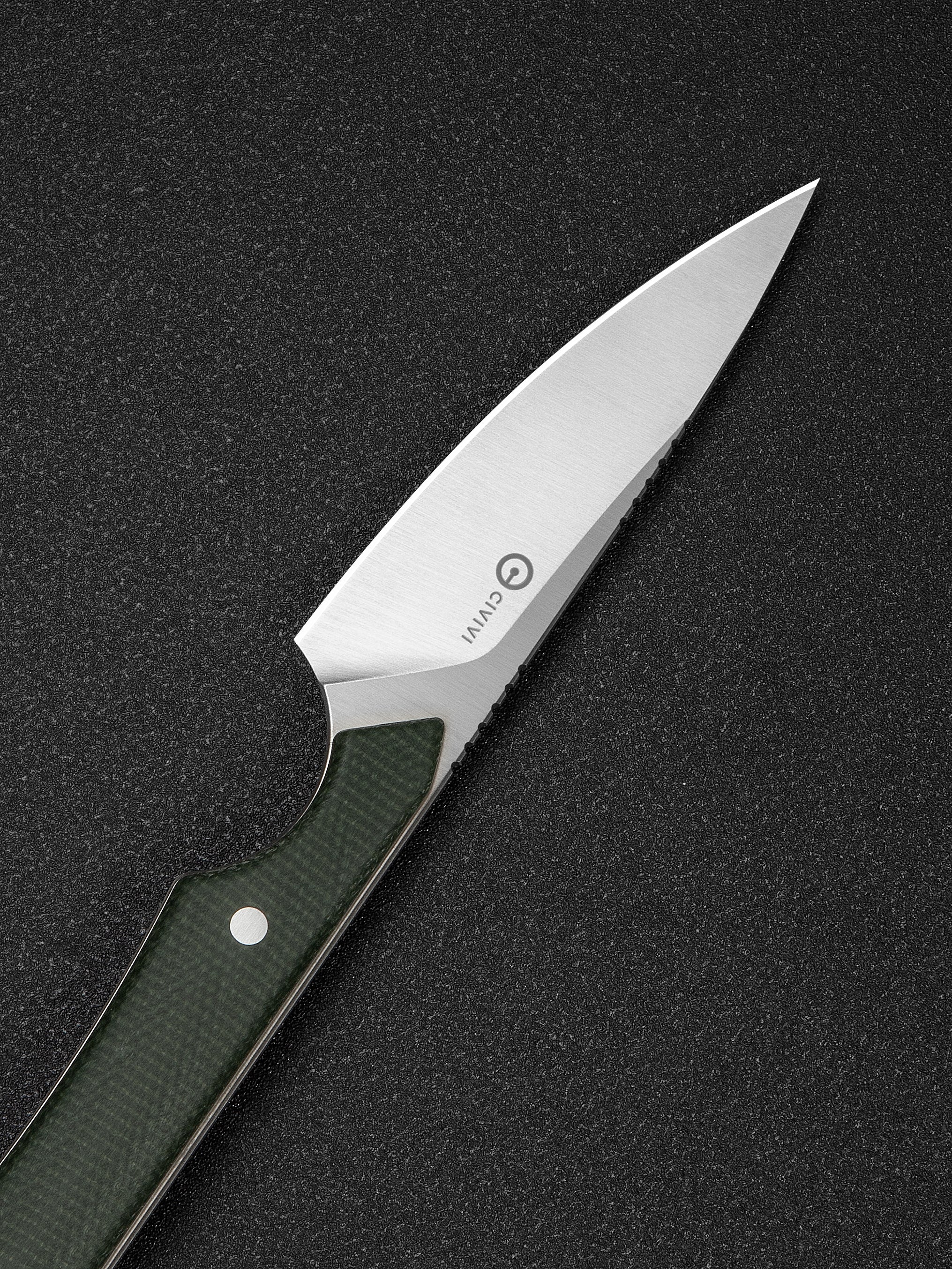 CIVIVI High Grass Field Knife — Green Canvas Micarta