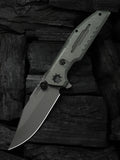 WE Knife Co Muster folding knife with olive gray titanium handle