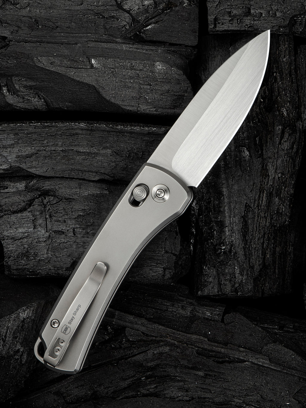 WE Nightblade — Polished Bead Blasted Titanium
