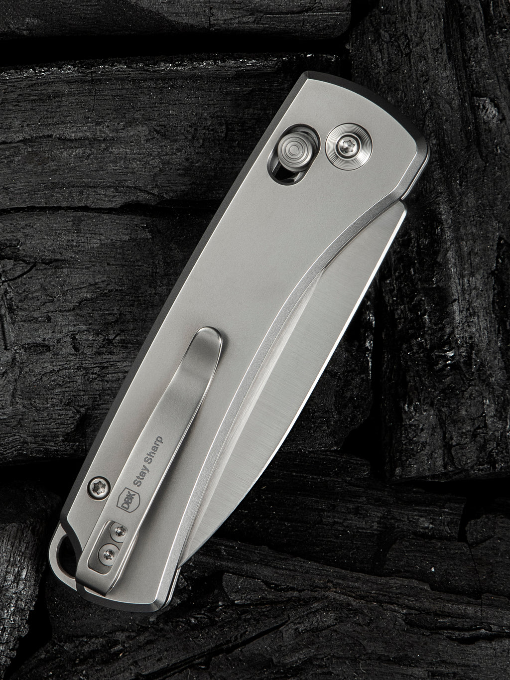 WE Nightblade — Polished Bead Blasted Titanium