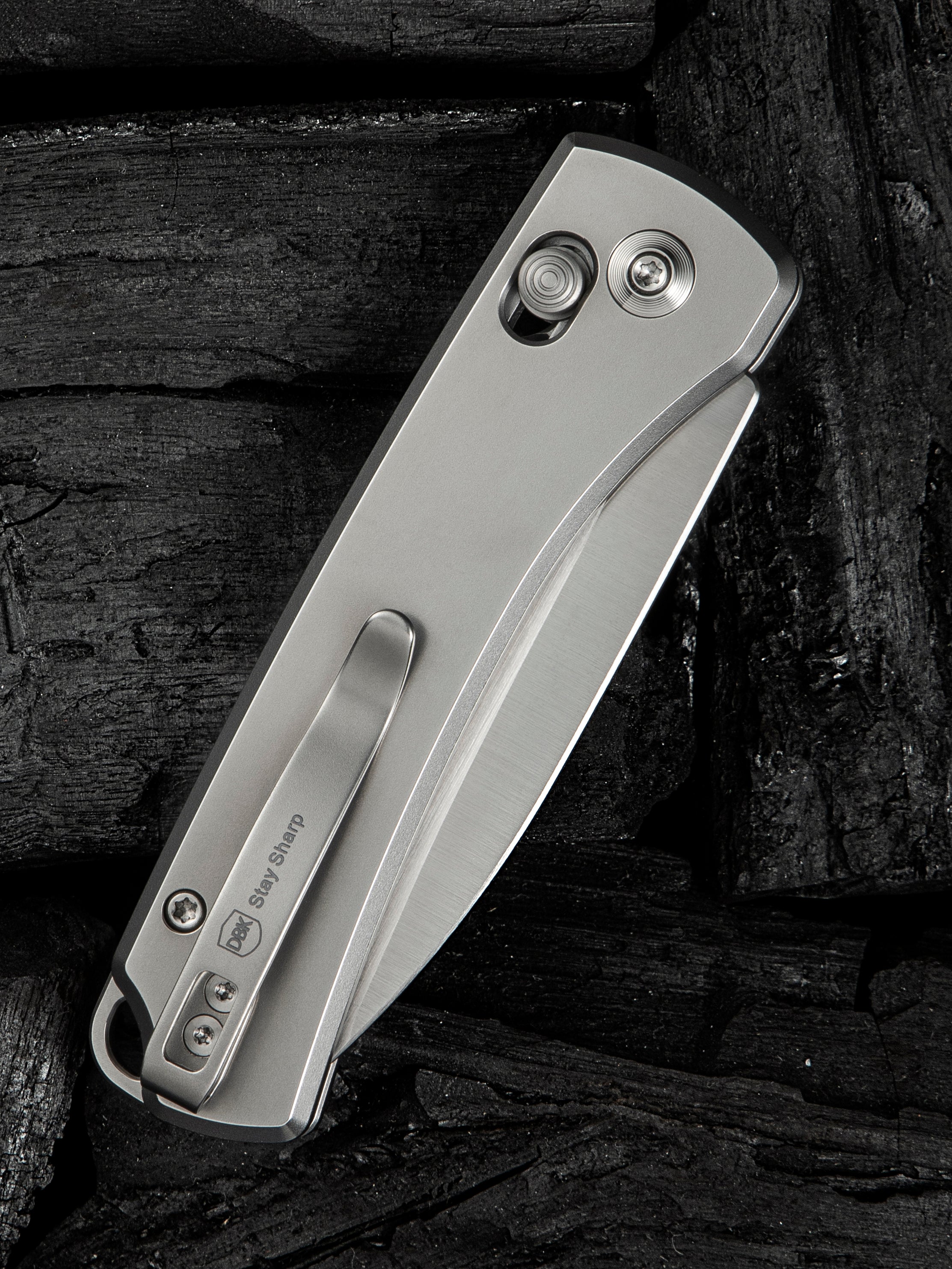 WE Nightblade — Polished Bead Blasted Titanium