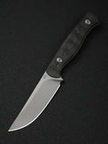 WE Knife Co Notchline fixed blade hunting knife with milled rose carbon fiber handle