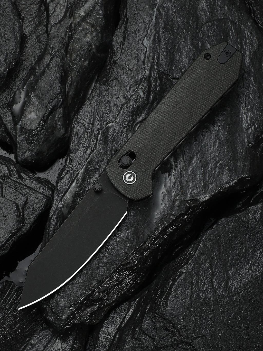 CIVIVI Over Yonder folding knife with dark green canvas Micarta handle