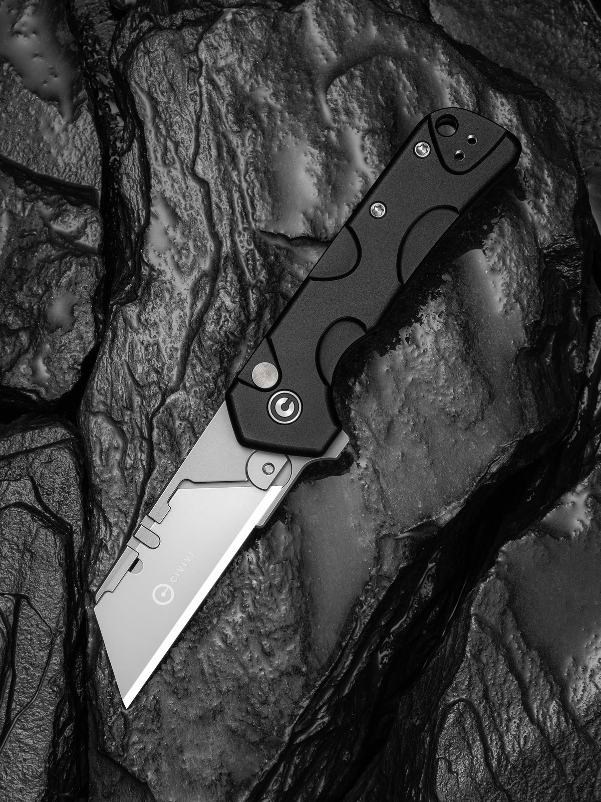CIVIVI Pulsara utility knife with black aluminium handle