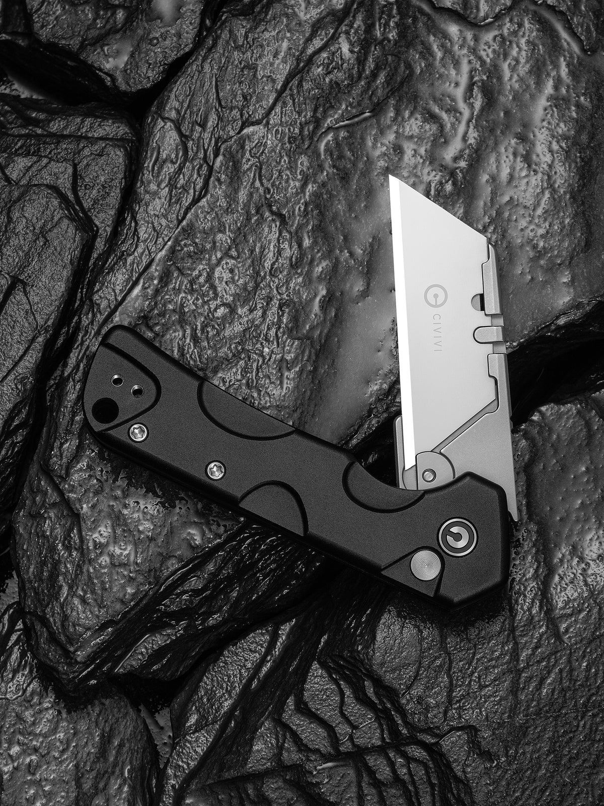 CIVIVI Pulsara utility knife, black aluminium handle — view 3