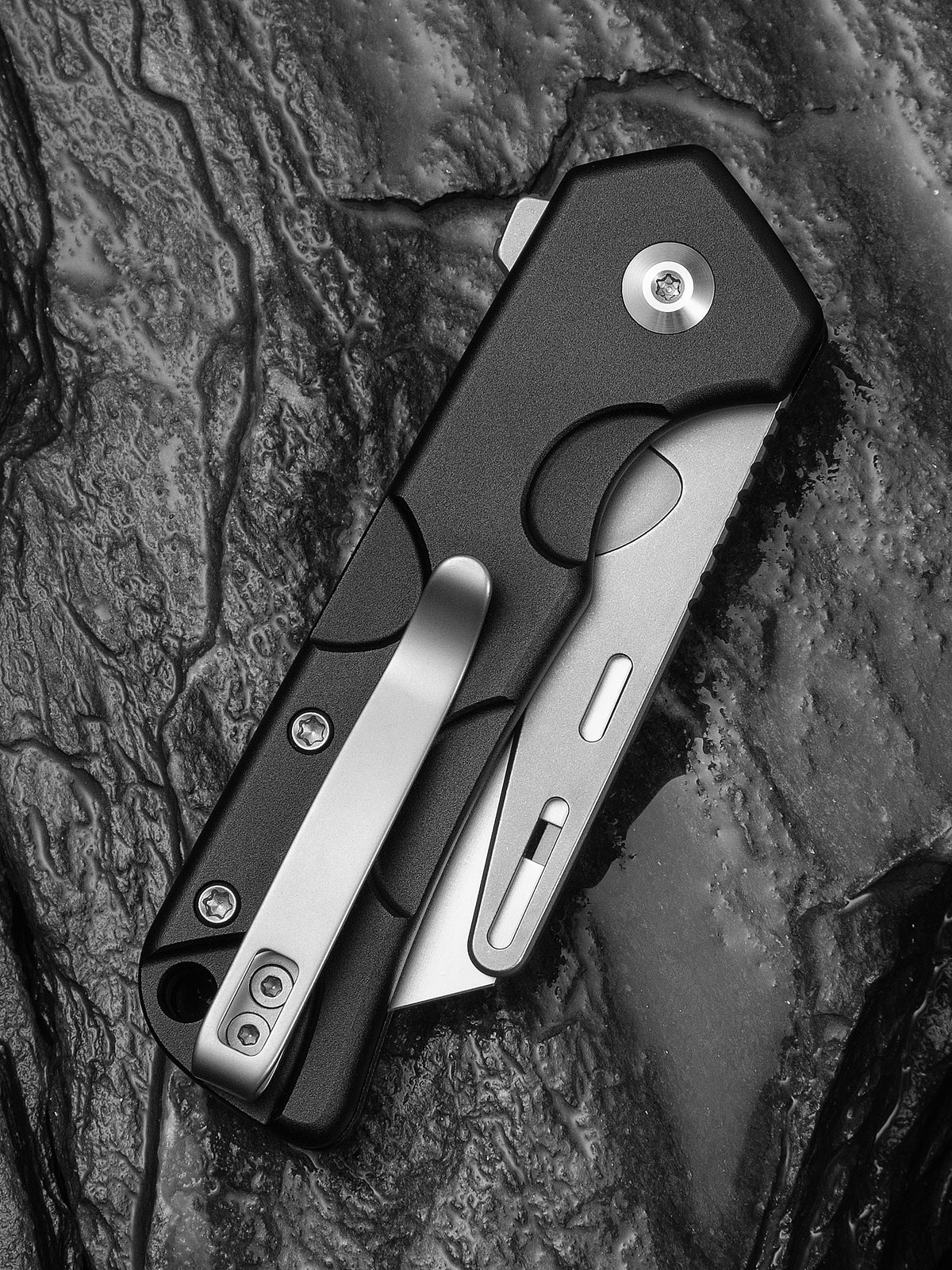 CIVIVI Pulsara utility knife, black aluminium handle — view 5