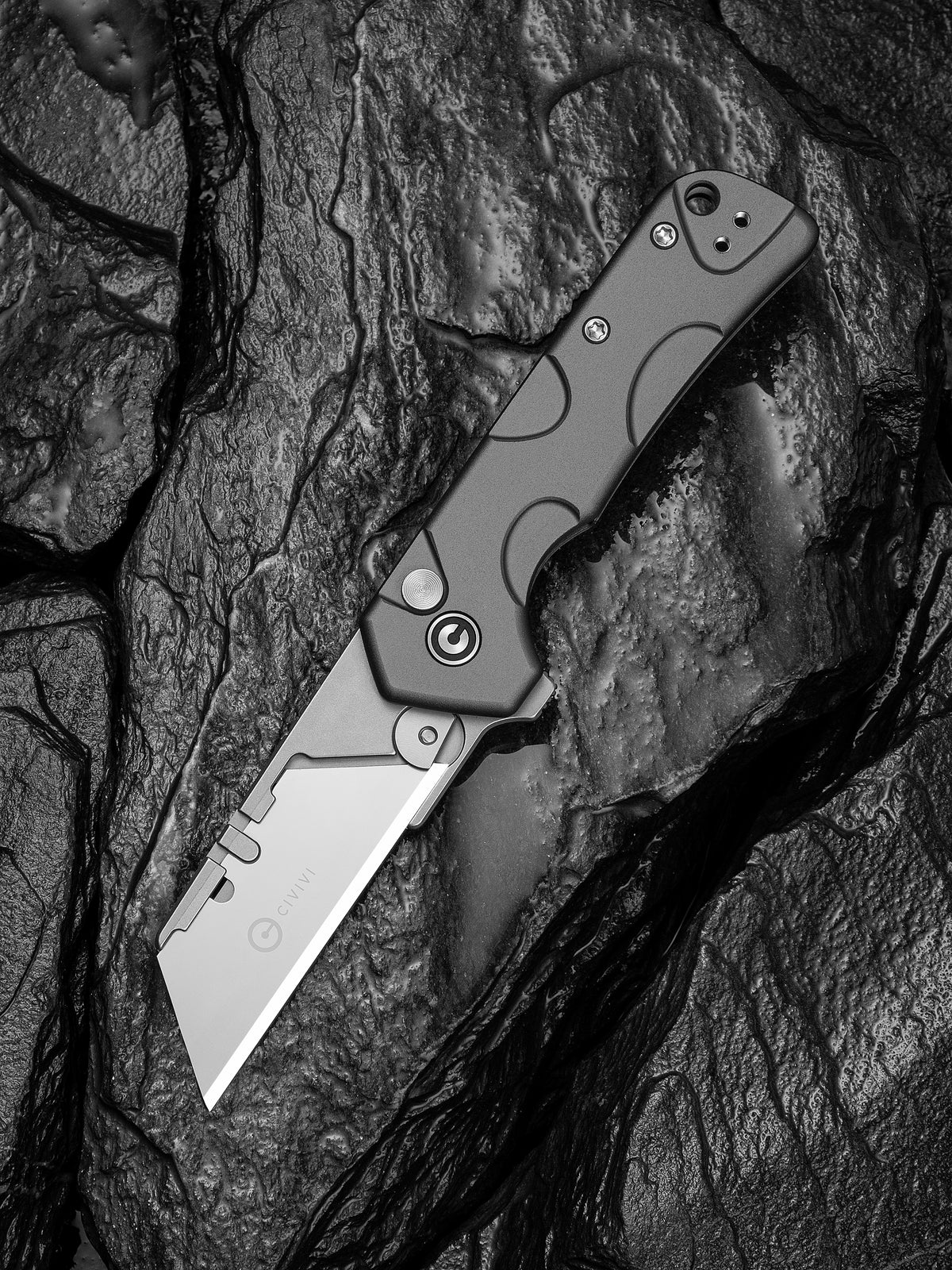 CIVIVI Pulsara utility knife with gray aluminium handle