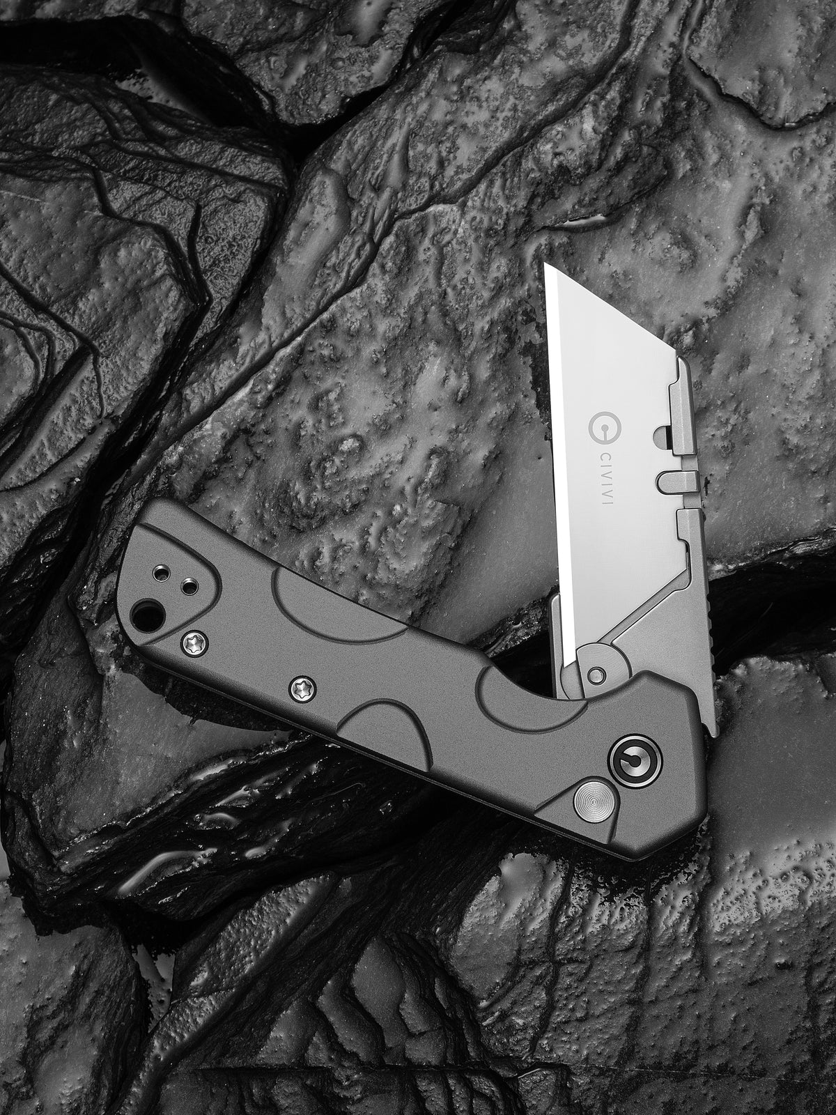 CIVIVI Pulsara utility knife, gray aluminium handle — view 3