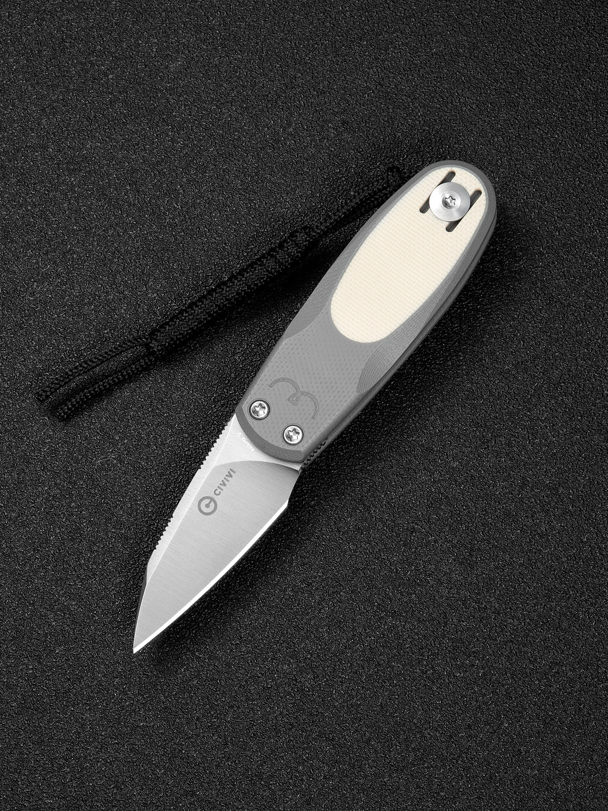 CIVIVI Purr miniature slip joint knife with gray and ivory G10 handle