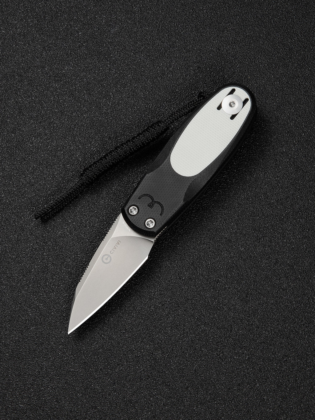 CIVIVI Purr miniature slip joint knife with black and white G10 handle