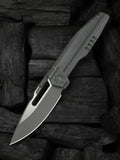 WE Knife Co Reveille limited edition folding knife with olive gray titanium handle