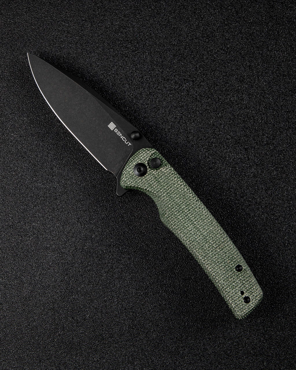 SENCUT Sachse folding knife with green Micarta handle