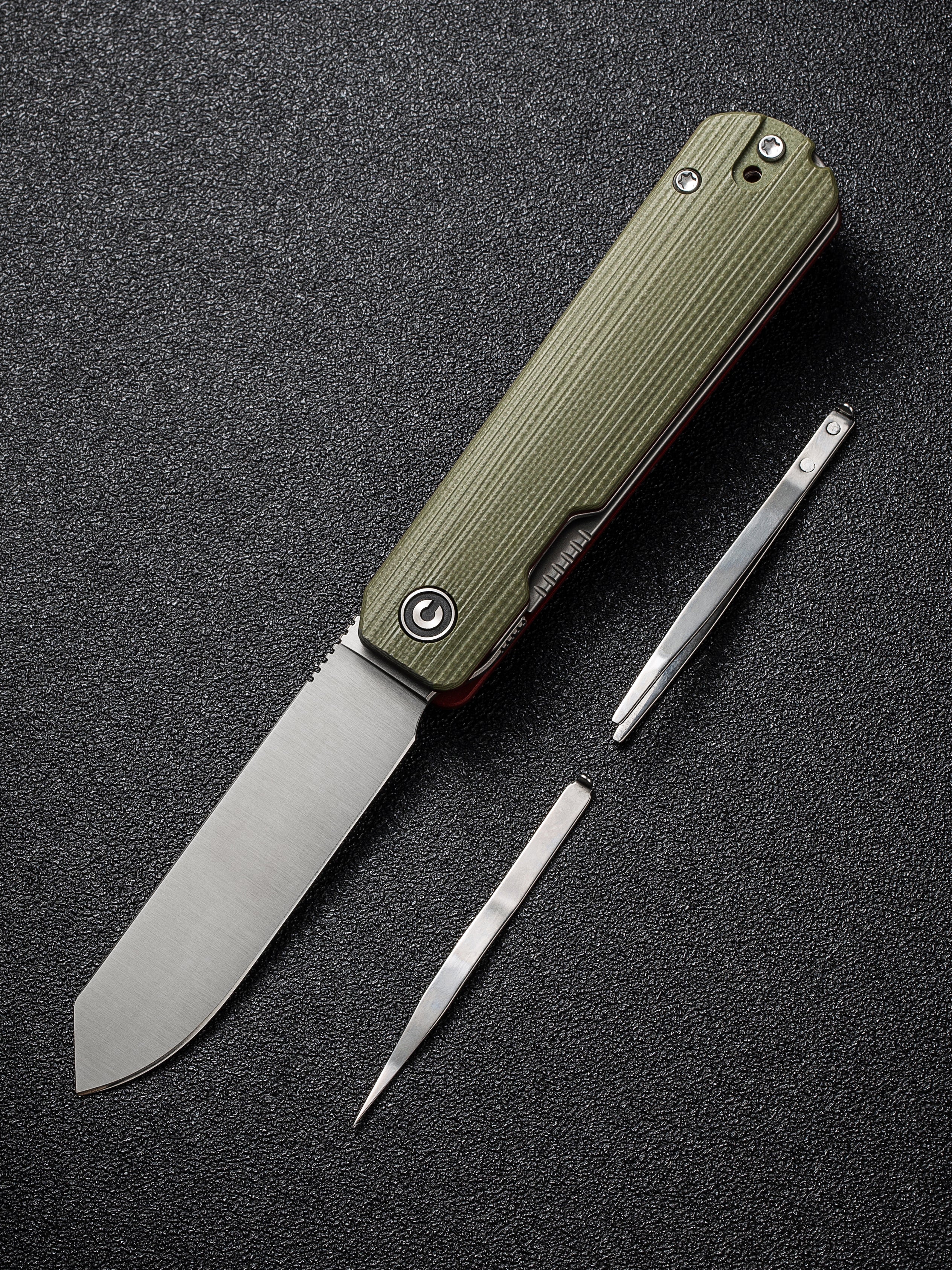 CIVIVI Sendy — Milled Green/Red G10