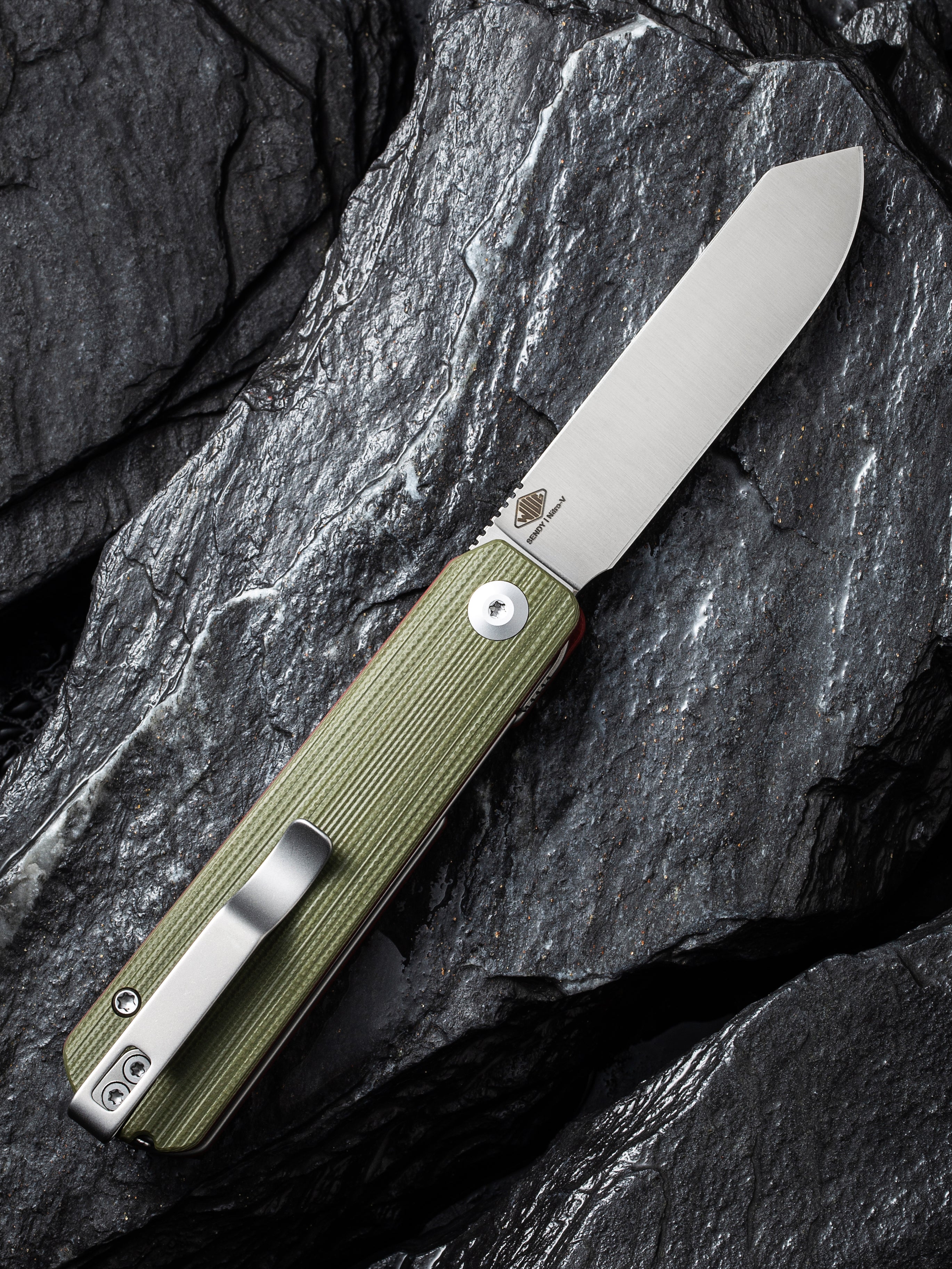 CIVIVI Sendy — Milled Green/Red G10
