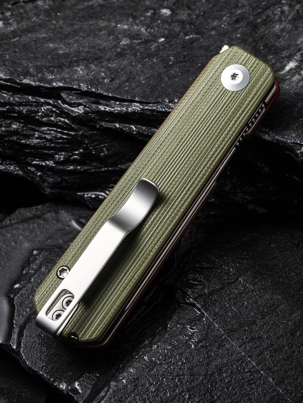 CIVIVI Sendy — Milled Green/Red G10