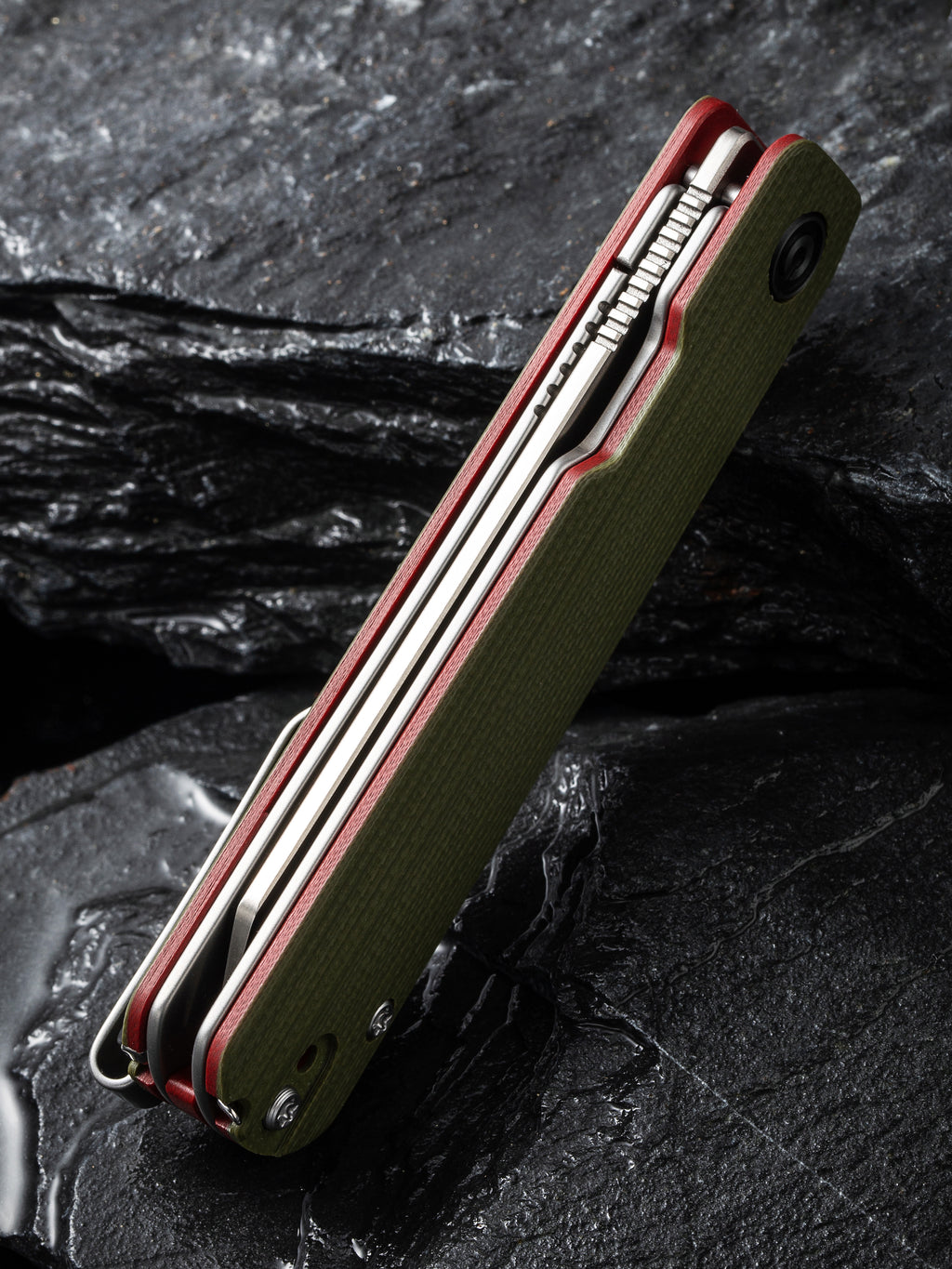 CIVIVI Sendy — Milled Green/Red G10