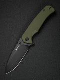SENCUT Skarnax folding knife with OD green G10 handle