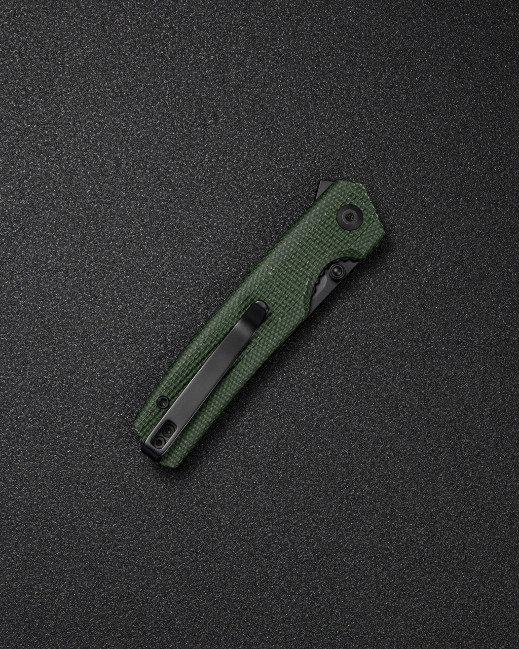 SENCUT Stria — Milled Green Canvas Micarta