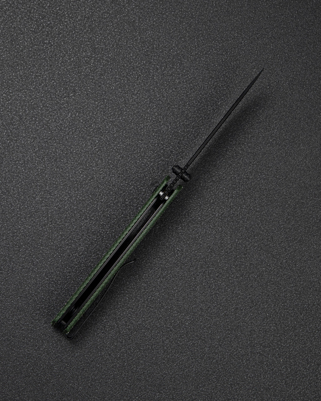 SENCUT Stria — Milled Green Canvas Micarta