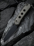 CIVIVI Vision FG folding knife with dark green canvas Micarta handle